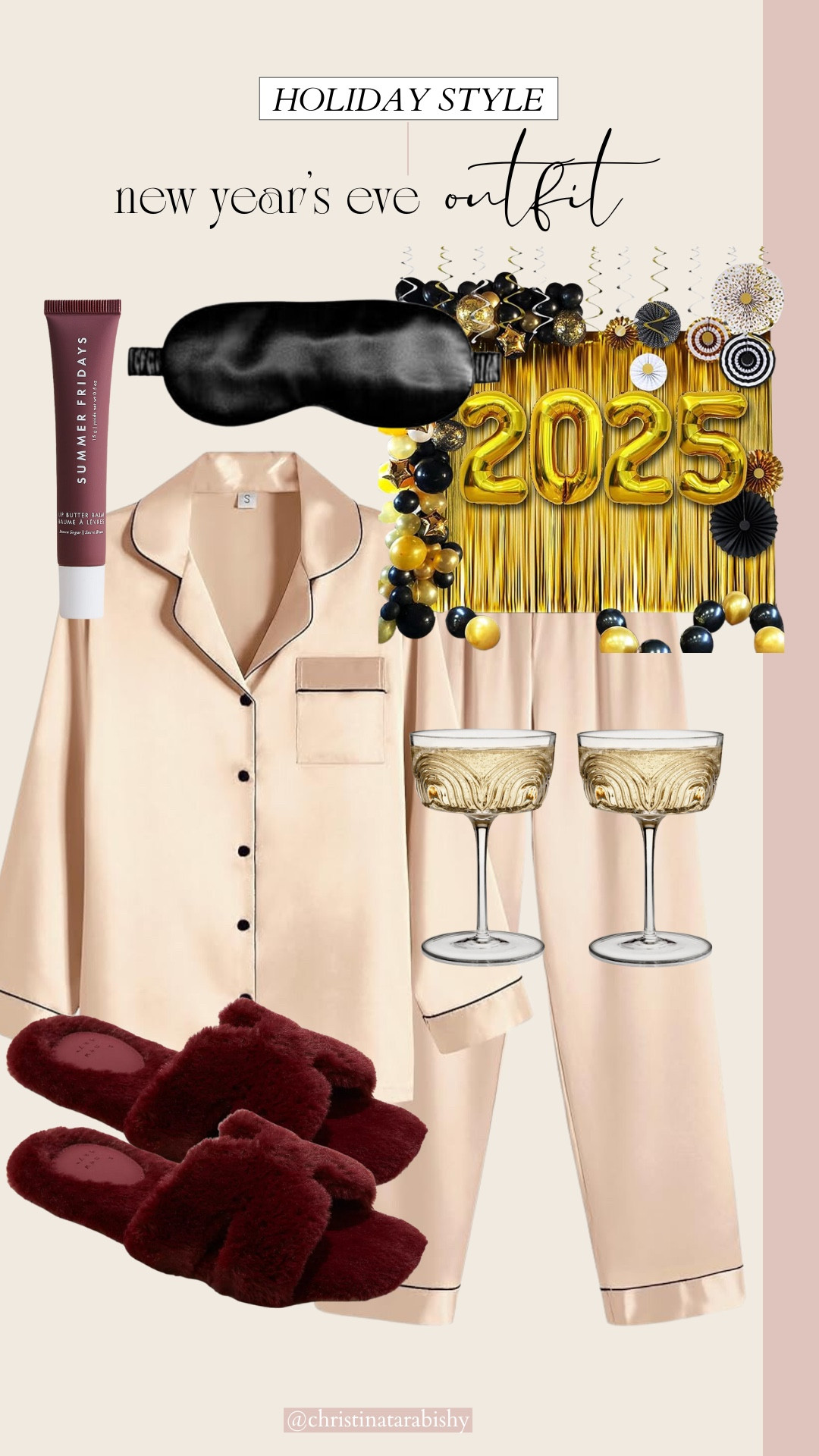 New Years Eve outfit for staying in! Satin pajamas, cozy Target slippers  

#LTKSeasonal #LTKParties #LTKHoliday