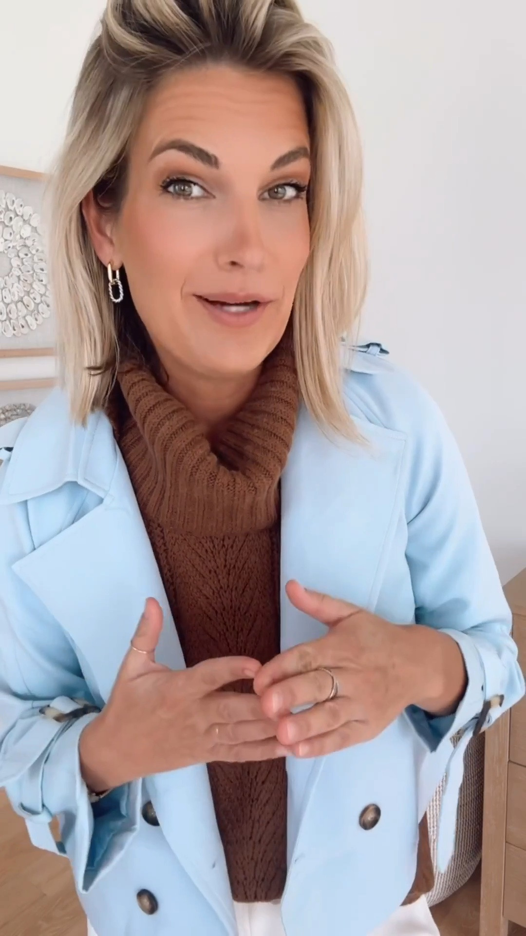 Eyeshadow cashmere sculpt. Small trench and sweater. Small tall wide leg pants. Sharing a save option. I am 5’11”.  Mules fit true to size.

#LTKdayinmylife #LTKootd #LTKSeasonal