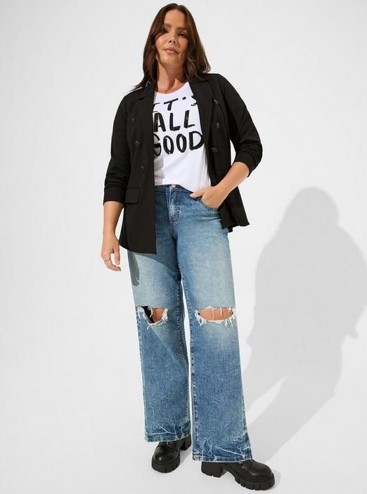 Perfect Wide Leg Vintage Stretch Mid-Rise Jean | Torrid (US & Canada)