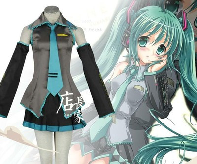 Woman Anime Miku Dress Tie Costume for Halloween Cosplay Party  | eBay | eBay US