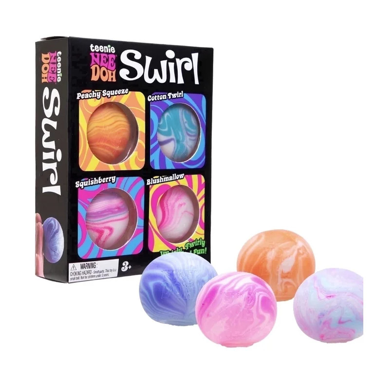 new trending nee doh teenie swirl 4 pack stress reliever balls, fidget, sensory ( 1 chosen at ran... | Walmart (US)