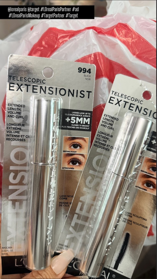 #LOrealParisPartner #ad #TargetPartner #Target #LOrealParisMakeup @Target @lorealparis
✨ Just spotted: L’Oréal Paris Telescopic Extensionist Mascara has landed at Target! Lash goals unlocked 😍💫 Who else is about to add this to cart? 🛒 #NewDrop #MascaraMagic
 

 #LTKGiftGuide #LTKHoliday #LTKBeauty
