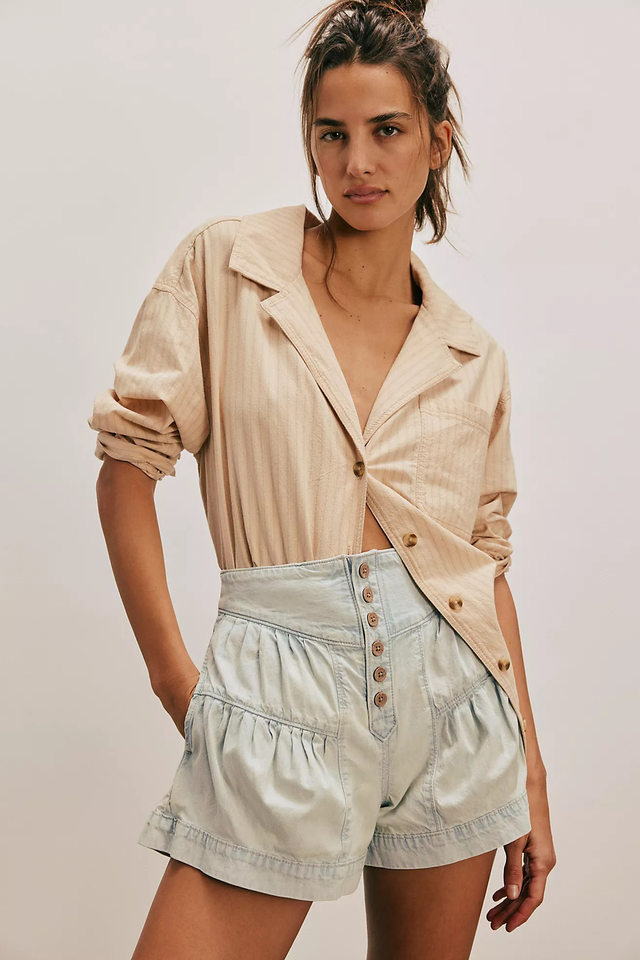 We The Free Fleur Denim Shorts | Free People (Global - UK&FR Excluded)