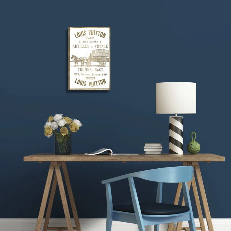 'Articles de Voyage Gold Leaf' by Oliver Gal - Wrapped Canvas Advertisements Print | Wayfair North America