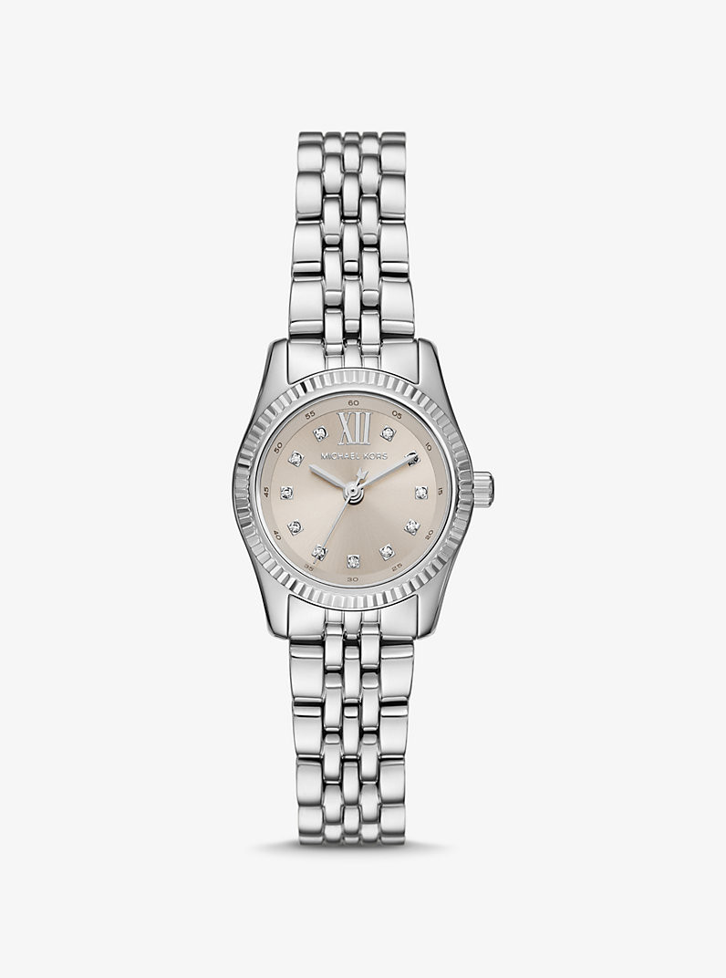 Petite Lexington Pavé Silver-Tone Watch | Michael Kors US