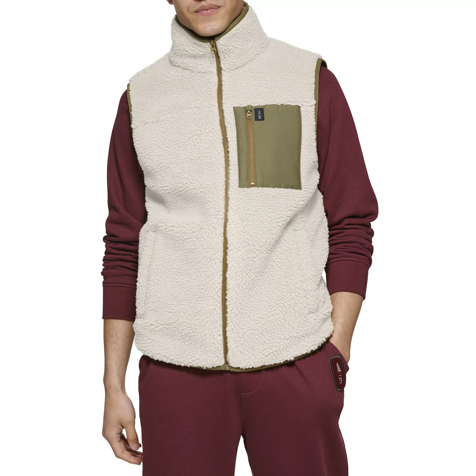 Men's G.H. Bass Faux Sherpa Vest, Size: Large, Green | Kohl's