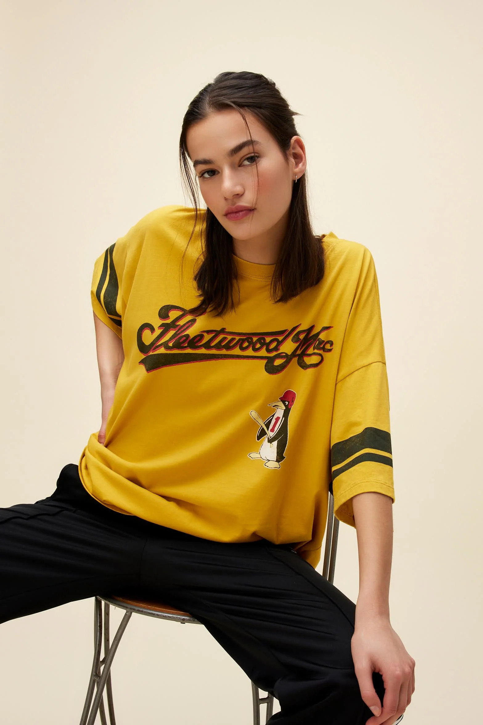 Fleetwood Mac Penguin Baseball OS Tee | Daydreamer