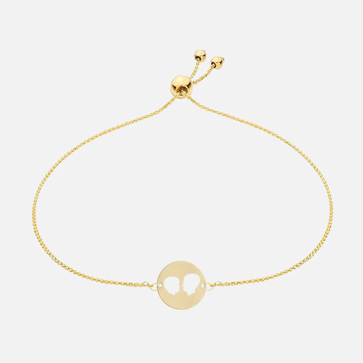 My Love - Double Silhouette Bracelet with Adjustable Chain | Vana Chupp Studio