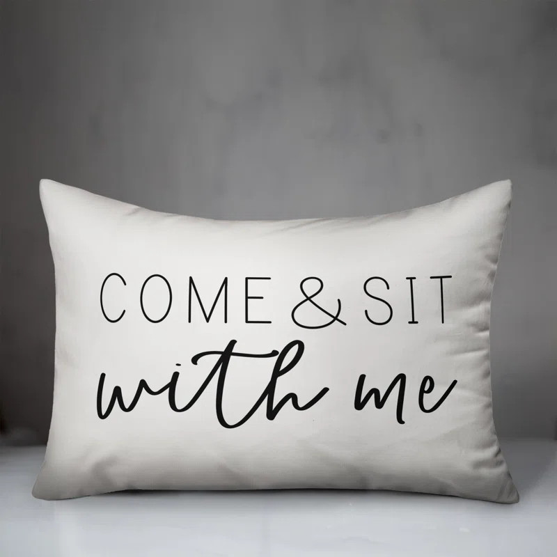 Hetrick Textual Indoor/Outdoor Throw Pillow | Wayfair North America