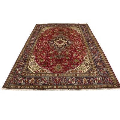 One-of-a-Kind Stoltenberg Hand-Knotted 1970s 6'8" x 9'8" Wool Area Rug in Red/Beige/Navy | Wayfair North America