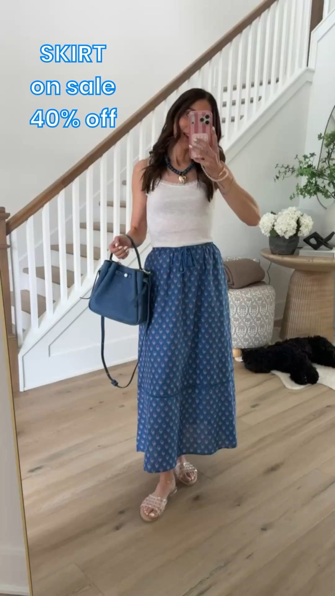 Madewell inspired skirt from Target 40% off, I'm wearing size XS in skirt (fits tts) and size XS in tank top.  

4th of july outfit, target style finds, patriotic summer outfit, red white blue outfit, casual holiday outfit, target skirt sale, summer weekend outfit, summer midi skirt, holiday weekend style, affordable summer fashion

#LTKOver40 #LTKSaleAlert #LTKootd