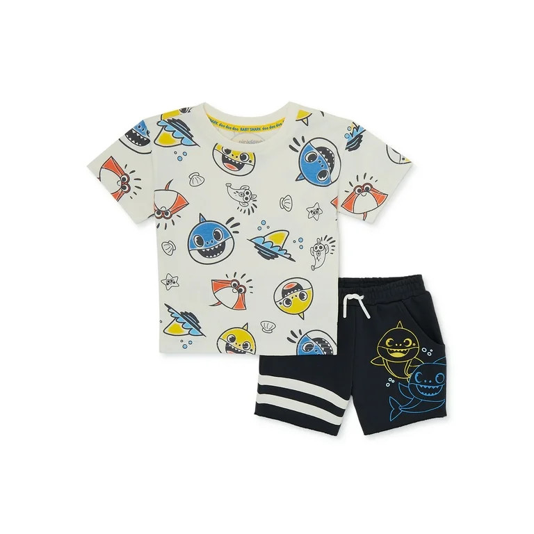 Baby Shark Toddler Boys T-Shirt and Shorts Set, 2-Piece, Sizes 18M-5T | Walmart (US)
