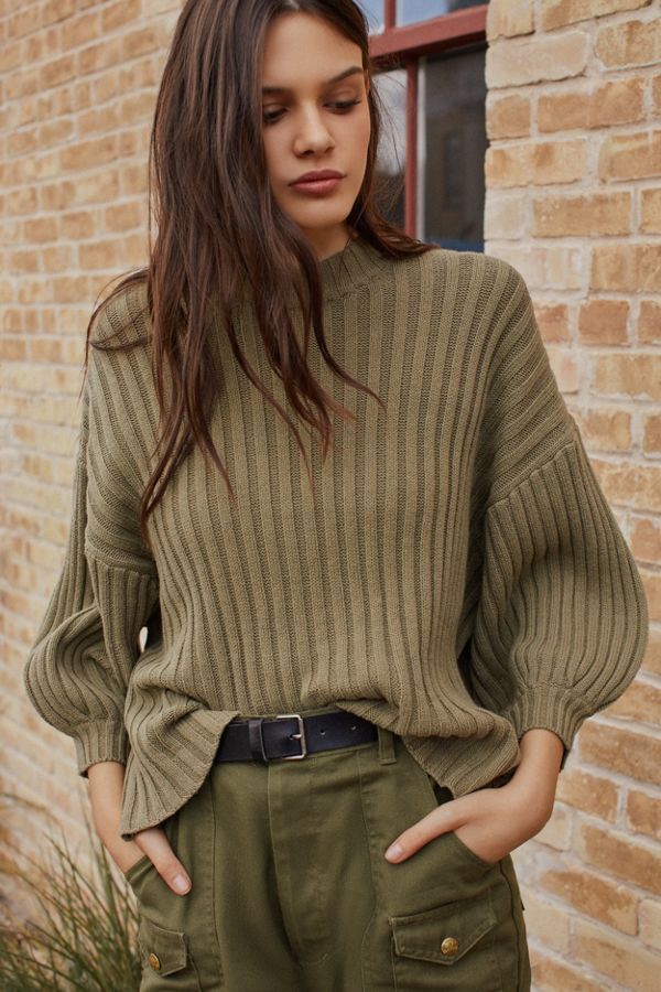 UO Lou Mock-Neck Pullover Sweater | Urban Outfitters US