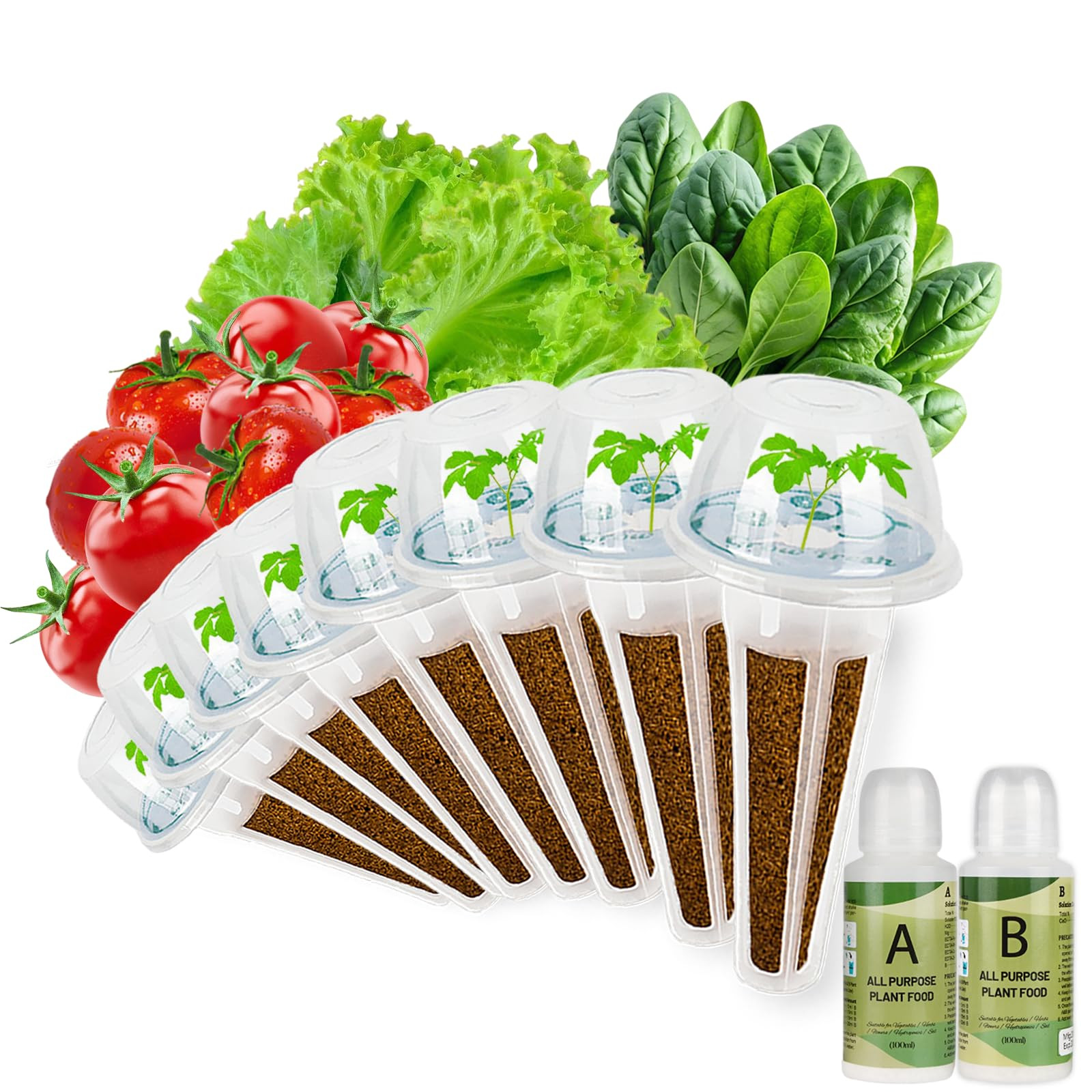 Salad Seed pod Kit for AeroGarden, Includes Spinach/Romaine Lettuce/Cherry Tomato Seed - Hydropon... | Amazon (US)