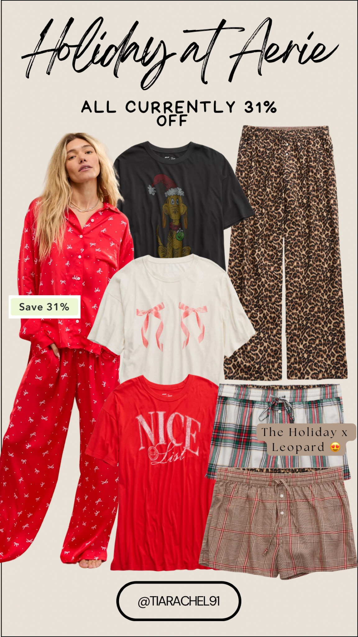 Cute Aerie holiday PJs all 31% off right now! 

#LTKGiftGuide #LTKSaleAlert #LTKHoliday