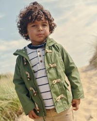 Boys Long Sleeve Hooded Rain Jacket - Driftwood Bay - GREEN | Gymboree | Gymboree