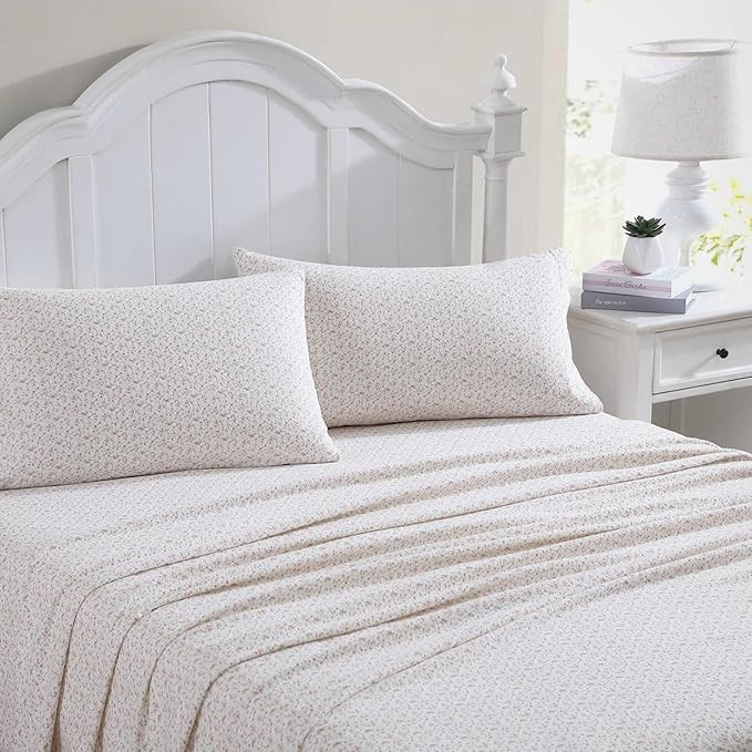 Laura Ashley - Flannel Sheets Full Size, Anti-Pilling & Wrinkle Resistant Cotton, Touchably Soft ... | Amazon (US)