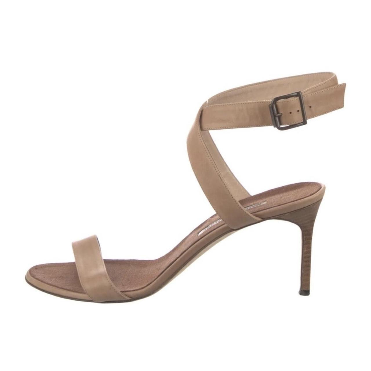 Manolo Blahnik Women's Sandals - Tan/Brown | Depop US