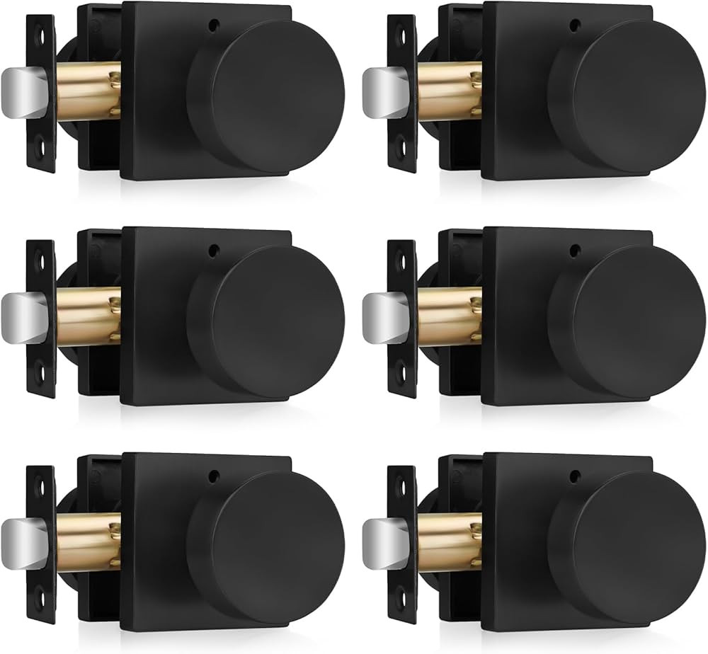 Haidms Matte Black Door Knobs Interior Privacy, Heavy Duty Square Black Interior Door Knobs for B... | Amazon (US)