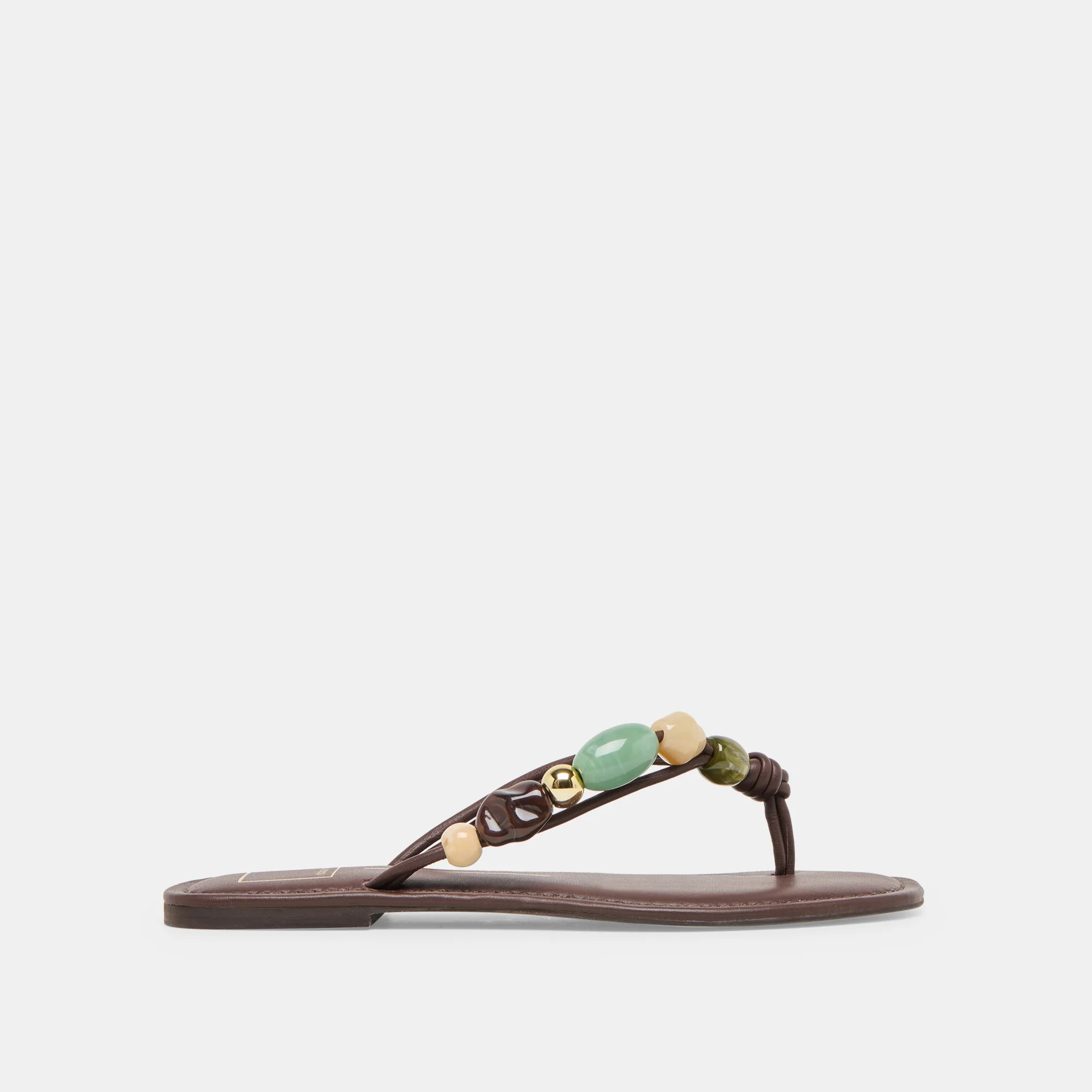 Cely Sandals Dk Brown Leather | DolceVita.com