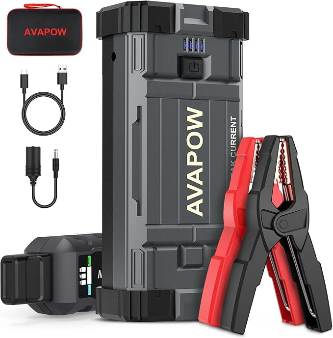 AVAPOW Car Battery Jump Starter 3000A Peak, Jumpstart with Force Start Function, Portable Starter... | Amazon (US)