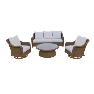 Hudson 4 Pc Outdoor Seating Conversation Set | Wayfair North America