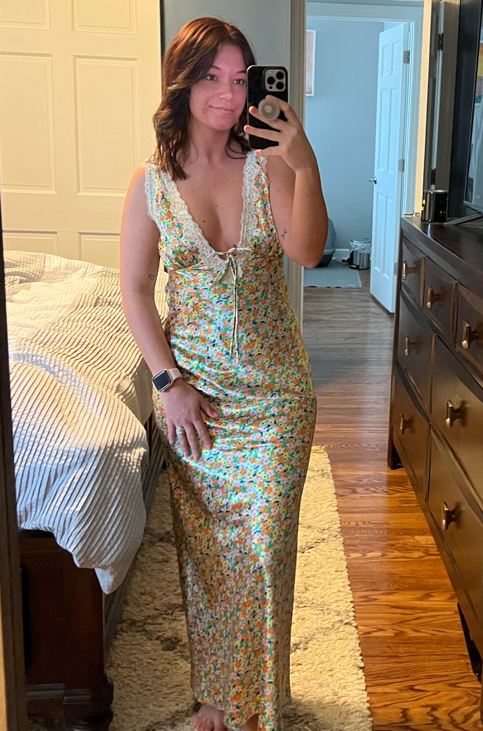 Silk floral dress from target perfect for spring, summer, wedding season 

#LTKstyletip #LTKsalealert #LTKwedding