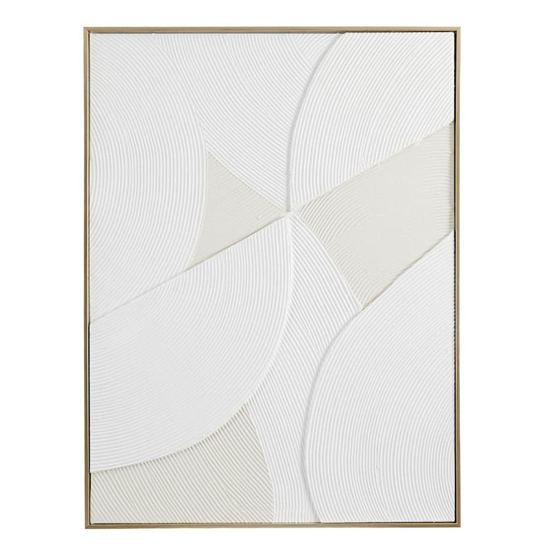 Crosby St Framed Abstract Canvas Wall Art, 40x30 | At Home