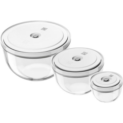 ZWILLING Fresh & Save BOWLS 3-pc Glass Vacuum Bowl Set | Target