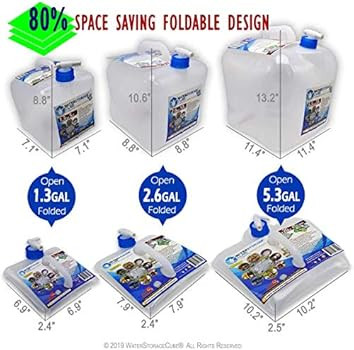 WaterStorageCube BPA-Free Collapsible Water Container with Spigot, Food-Grade Camping Water Stora... | Amazon (US)
