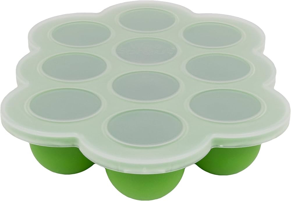 WeeSprout Silicone Freezer Tray with Clip on Lid Perfect Food Storage Container for Homemade Baby... | Amazon (US)