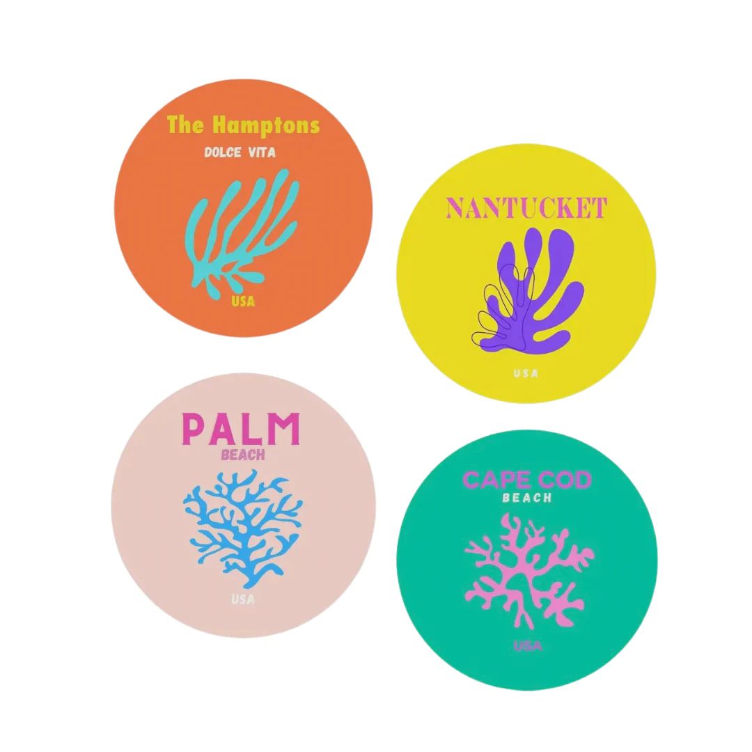 Dolce Beach Ceramic Coasters (Set of 4) | Sea Marie Designs