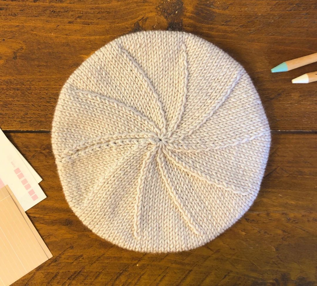 Oatmeal  knitted Beret, women's beret, handmade, french beret, hat, gift | Etsy (UK)