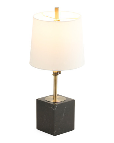 22 To 25in Adjustable Height Marble Base Table Lamp | TJ Maxx