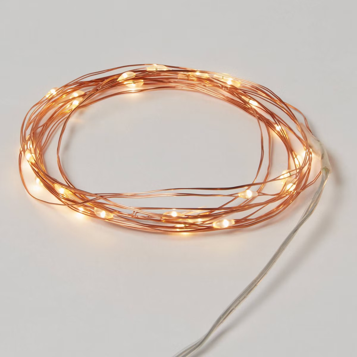 30ct Battery Operated LED Christmas Dewdrop Fairy String Lights Warm White with Copper Wire - Won... | Target