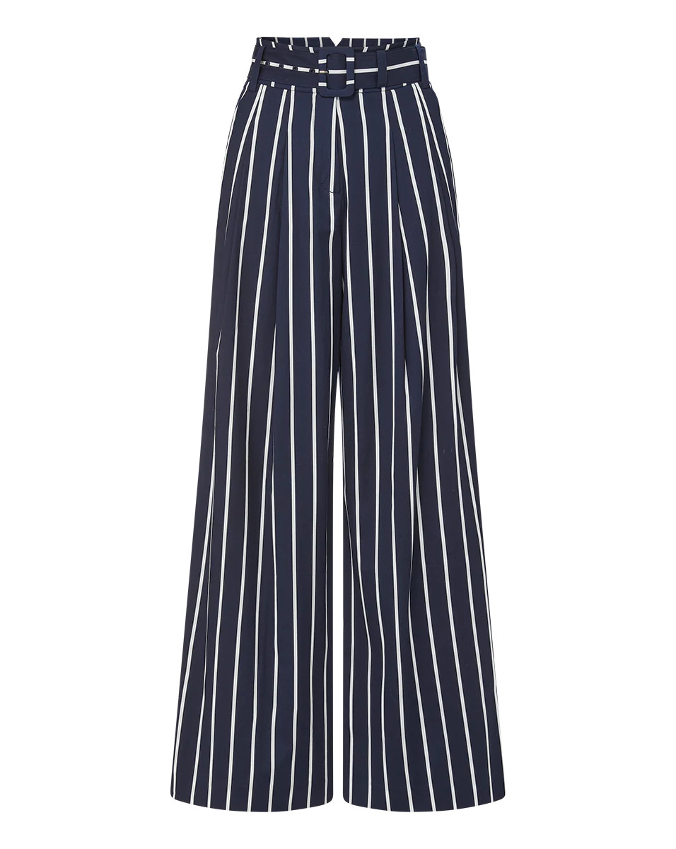 Maliyah Striped Wide-Leg Pant | Veronica Beard
