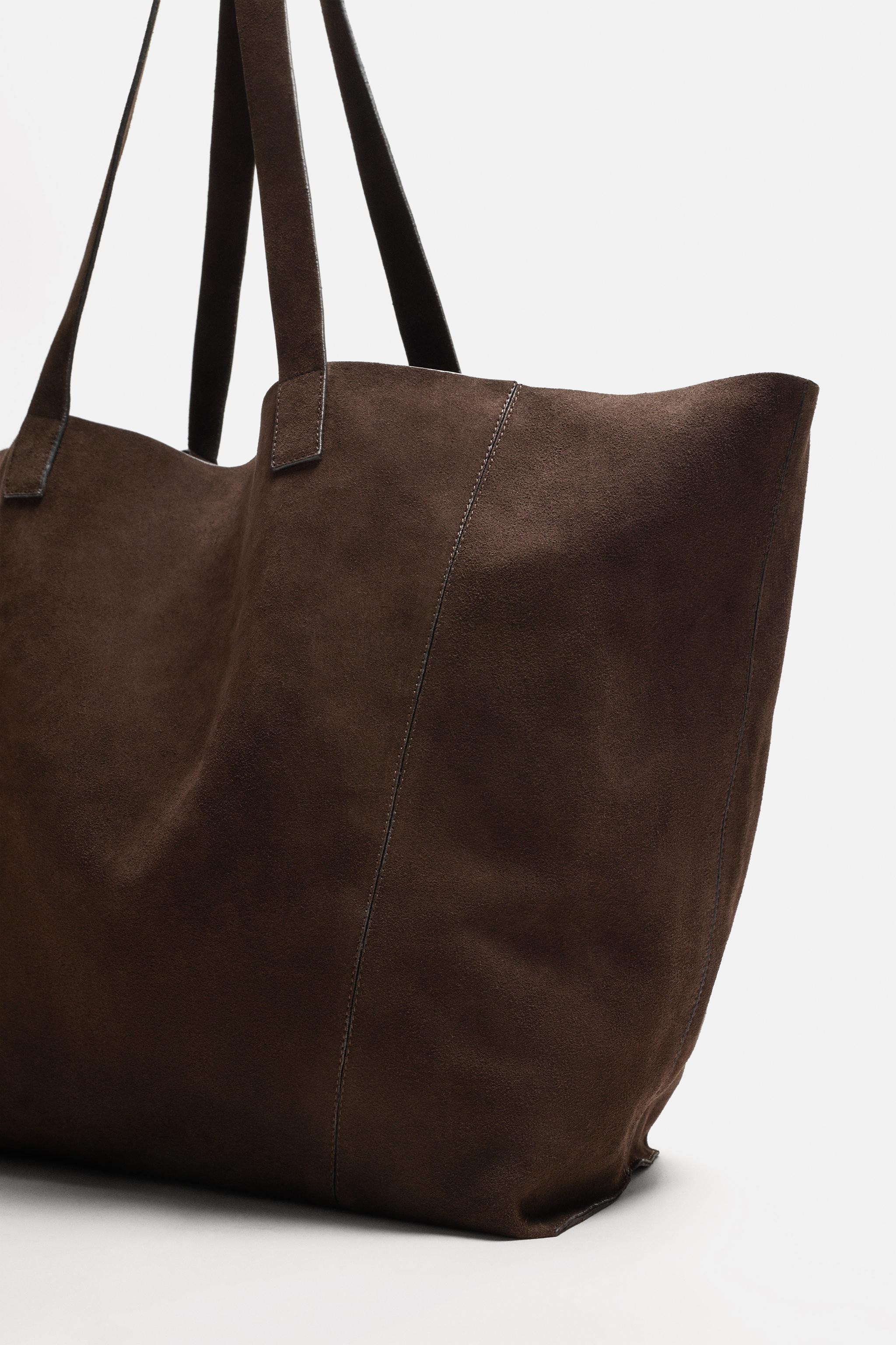 LEATHER TOTE BAG | Zara UK