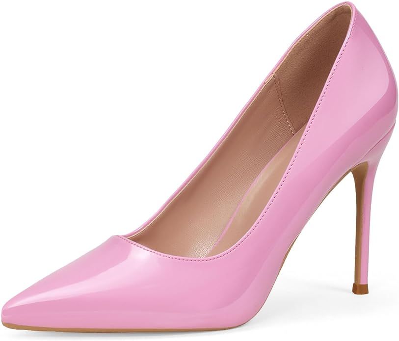 GENSHUO High Heels Pumps for Women Closed Toe,Sexy Pointy Stiletto Heels 4 Inch,Party Prom Dress ... | Amazon (US)