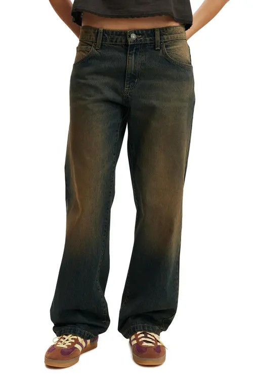 Cotton On Women's Low Rise Straight Jean in Honey Blue at Nordstrom, Size 16 | Nordstrom