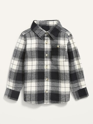 Long-Sleeve Plaid Pocket Shirt for Toddler Boys | Old Navy (US)