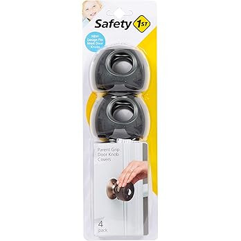 Safety 1st Parent Grip Door Knob Covers, Grey/Charcoal, 4 Count (Pack of 1) | Amazon (US)