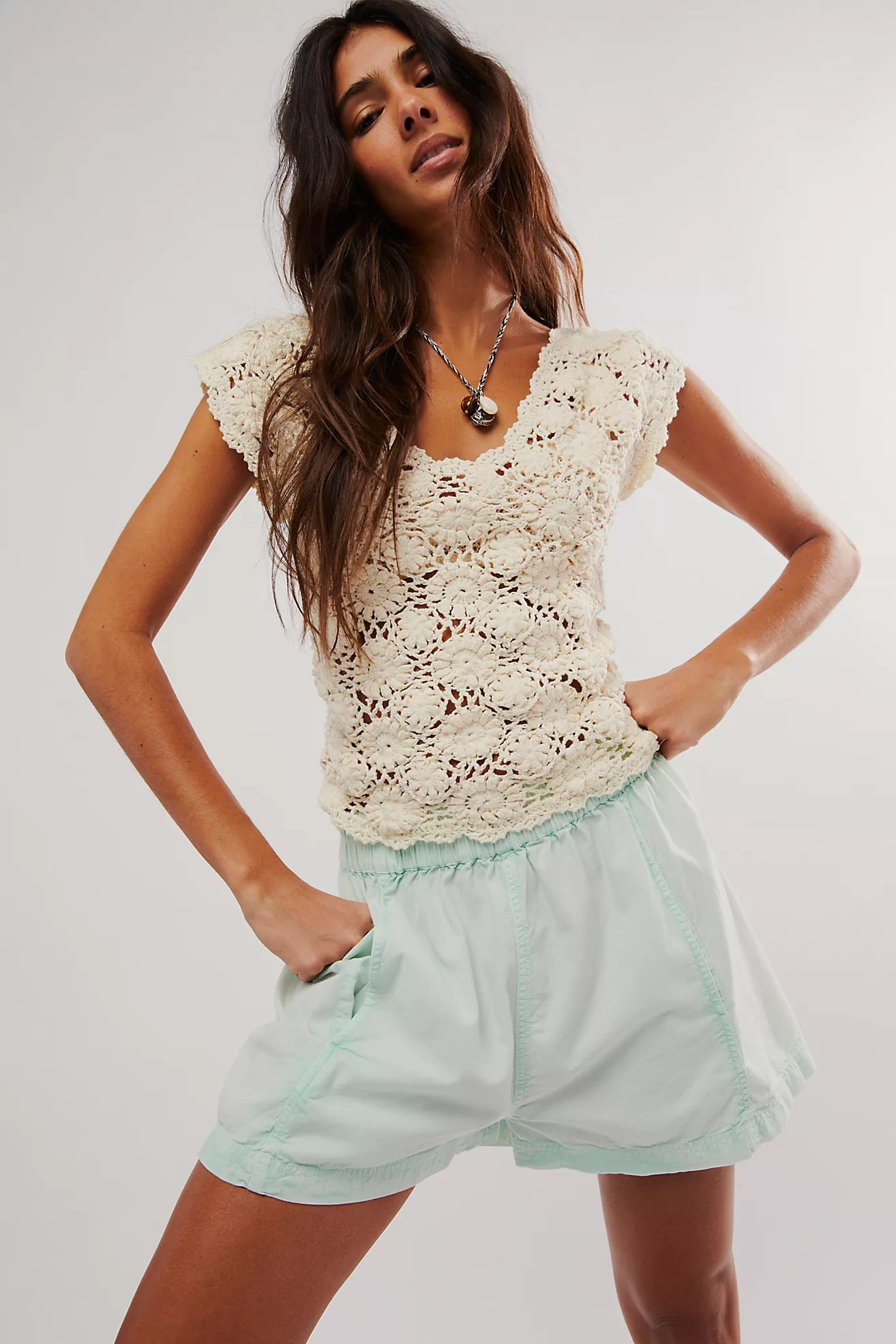 Get Free Poplin Pull-On Shorts | Free People (Global - UK&FR Excluded)