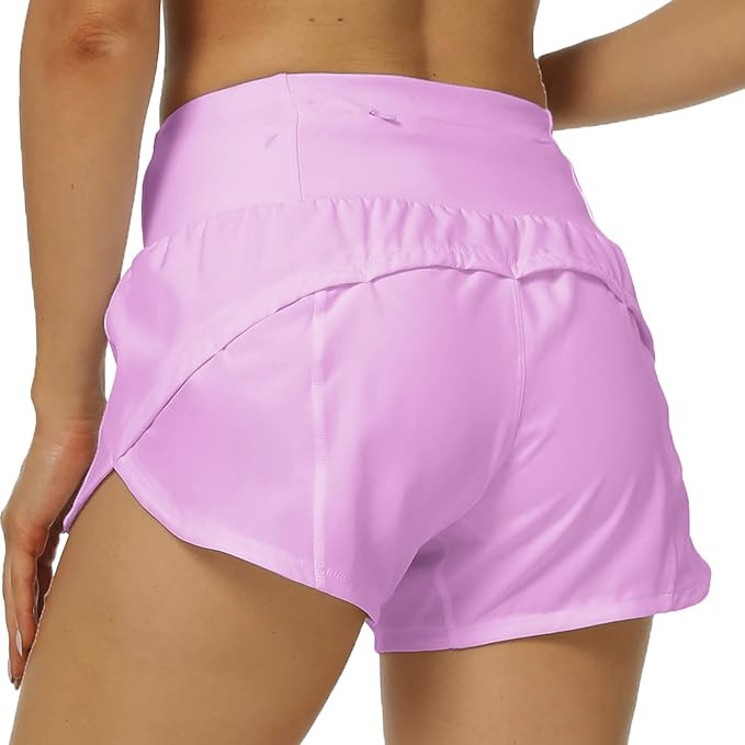 Rrosseyz Running Shorts for Women with Liner High Waisted Womens Athletic Shorts with Zip Pocket ... | Amazon (US)