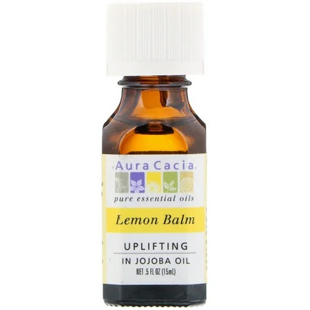 Aura Cacia Pure Essential Oils, Lemon Balm, Uplifting, .5 fl oz (15 ml) | Walmart (US)