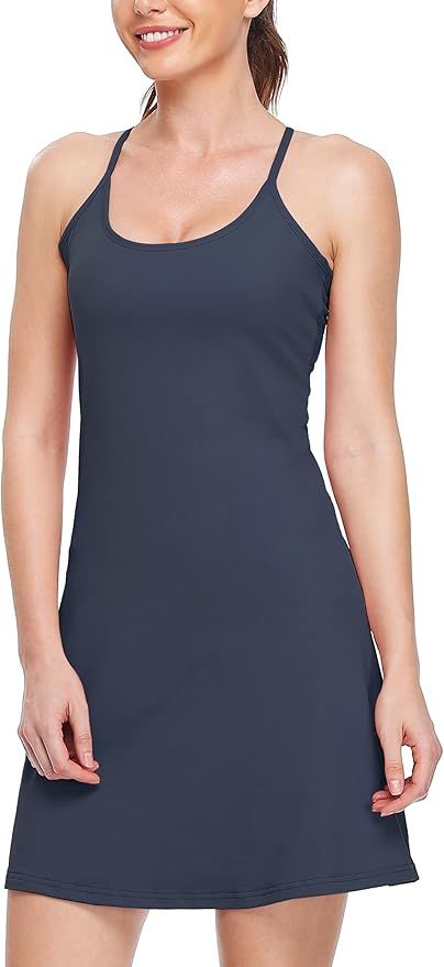 Willit Women's Exercise Dress Tennis Golf Workout Dress with Built-in Bra & Shorts Yoga Athletic ... | Amazon (US)