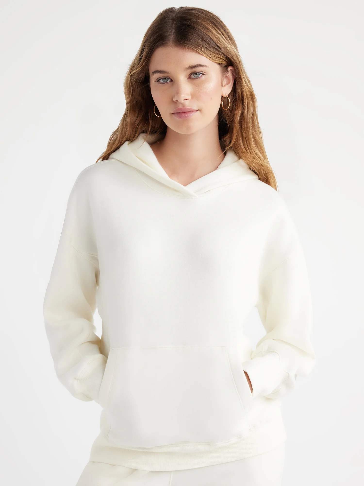 Free Assembly Women's Easy Sweatshirt Hoodie with Long Sleeves, Sizes XS-XXXL | Walmart (US)