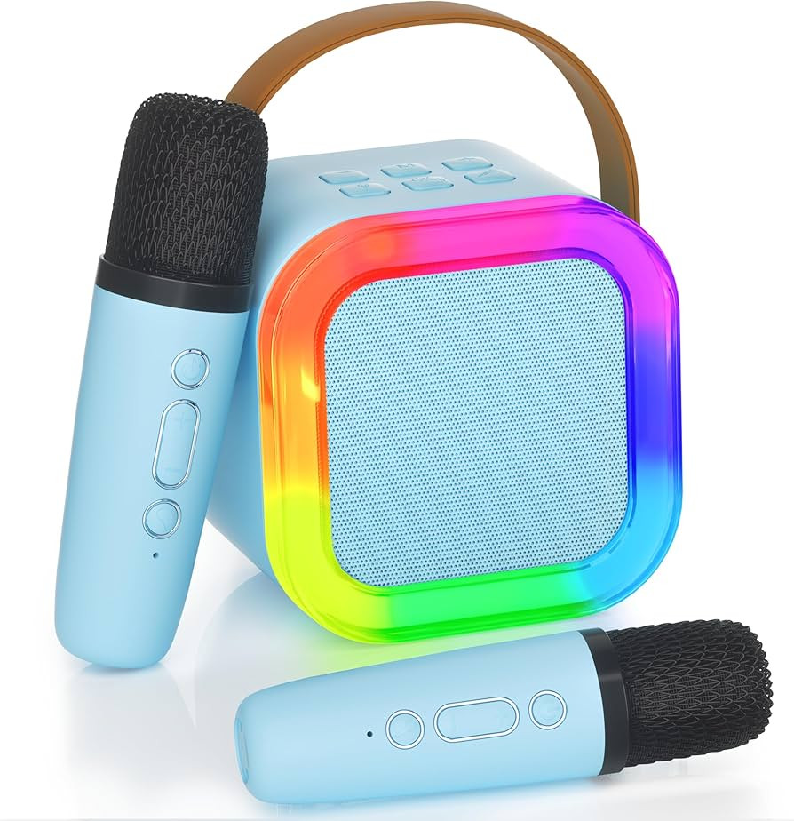Ankuka Micro Karaoke Kinder mit 2 drahtlosen Mikrofonen, Mädchen Karaoke Spielzeug Kindermikrofo... | Amazon (DE)