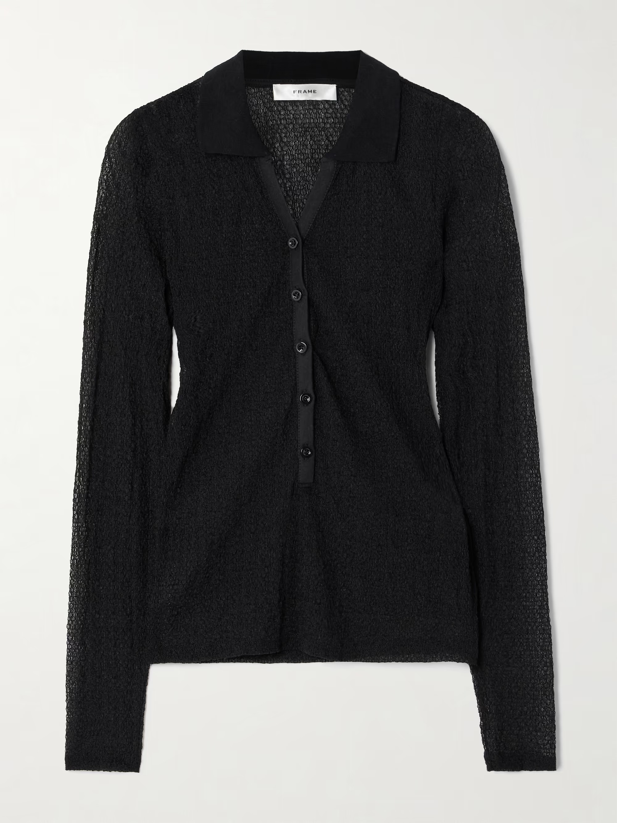 FRAMECotton-blend mesh top | NET-A-PORTER (US)