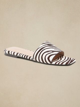 Haircalf Leather Square-Toe Sandal | Banana Republic (US)