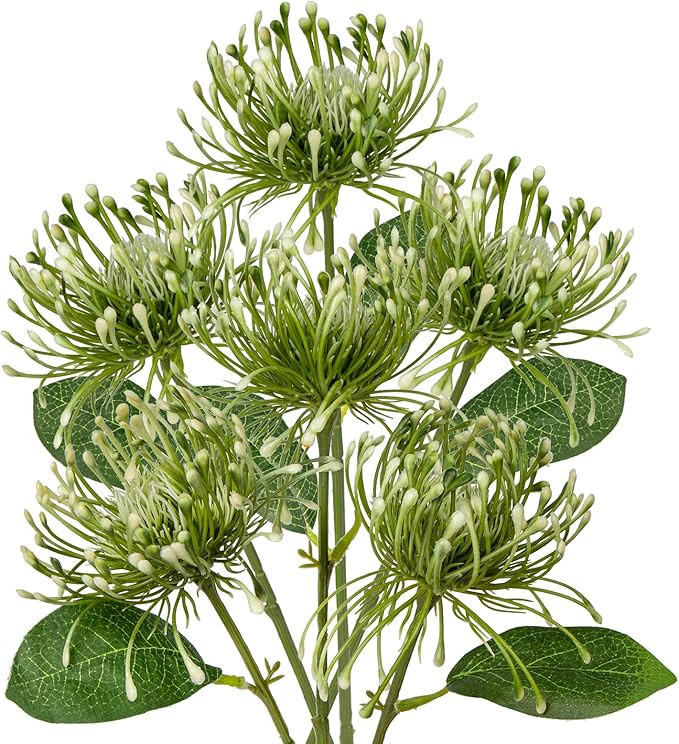 Briful 6PCS Artificial Mums Spring Flowers 4'' Green Spider Chrysanthemum Fake Flowers Bouquet fo... | Amazon (US)